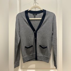 J. Crew Striped Merino Wool Cardigan